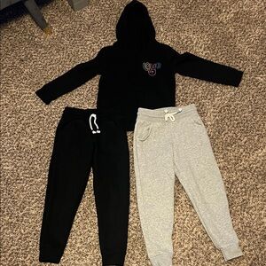 Cat & Jack Black and Gray Jogger Pants Set